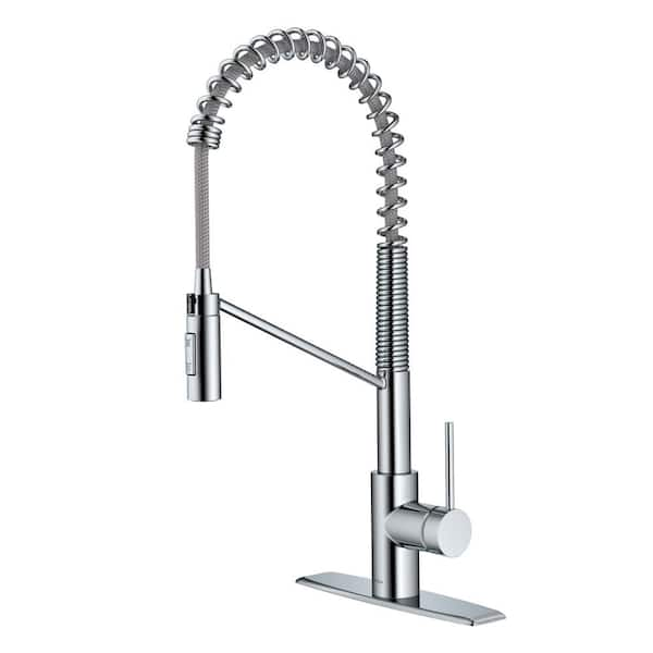 KRAUS Oletto Single-Handle Pull-Down Sprayer Kitchen Faucet in Chrome ...