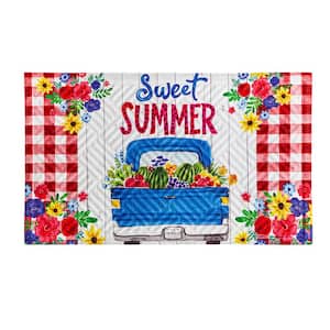 18 in. x 30 in. Sweet Summer Truck Embossed Door Mat