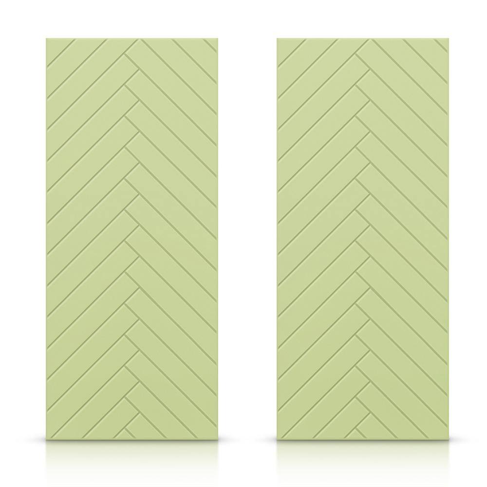 48 in. x 84 in. Hollow Core Sage Green Painted Composite MDF Interior Double Closet Sliding Doors price history on PriceWatchPro