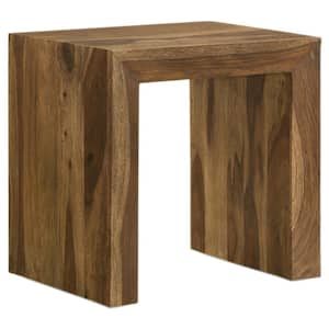 Odilia 22 in. Auburn Rectangle Solid Wood End Table