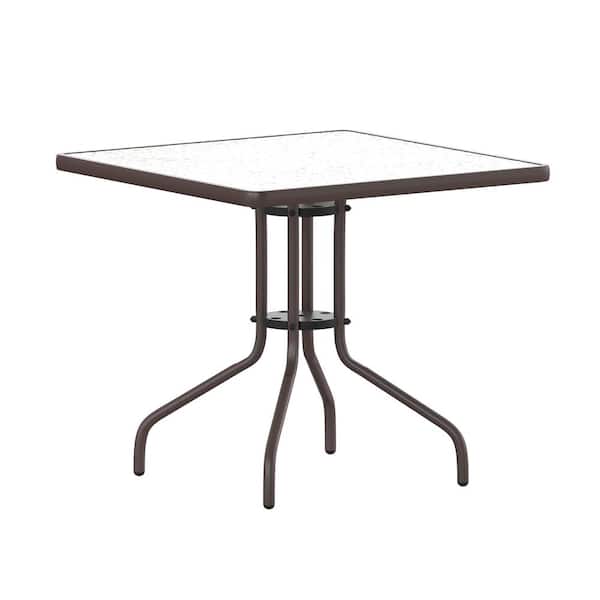 Carnegy Avenue Brown Square Steel Outdoor Side Table