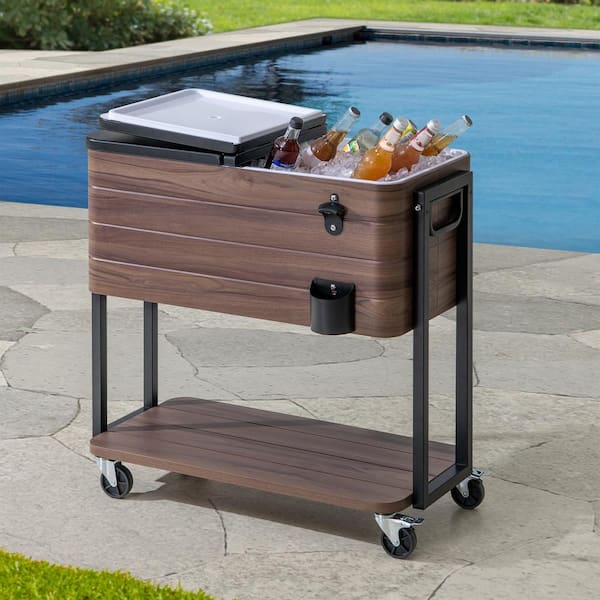 StyleWell 80 qt. Brown Woodgrain Cooler with Black Frame StyleWell 80 qt. Brown Woodgrain Cooler with Black Frame