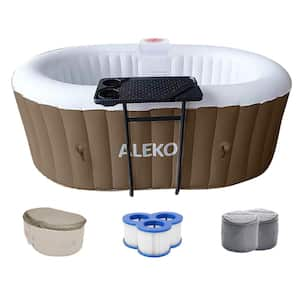 ALEKO 2-Person 100-Jet Inflatable 120 V Hot Tub Spa with Filters and ...