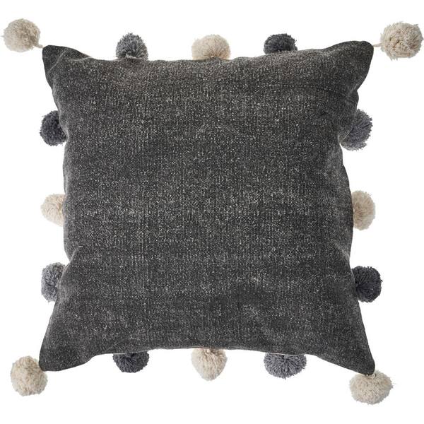 pom pom throw pillow