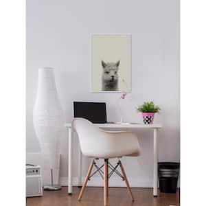 60 in. H x 40 in. W "Llama Surprise" by Maria Giovanni Framed Canvas Wall Art