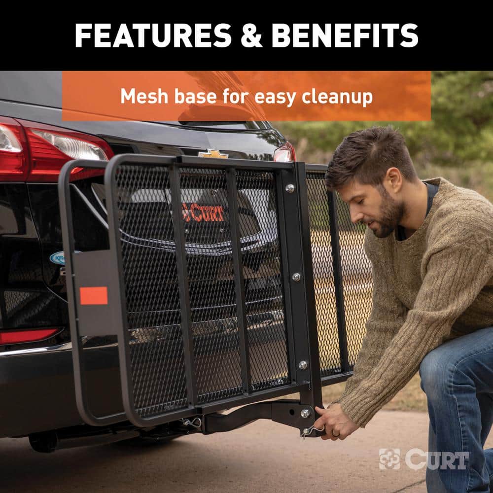 Black Steel Mesh Folding Cargo Carrier for Vans