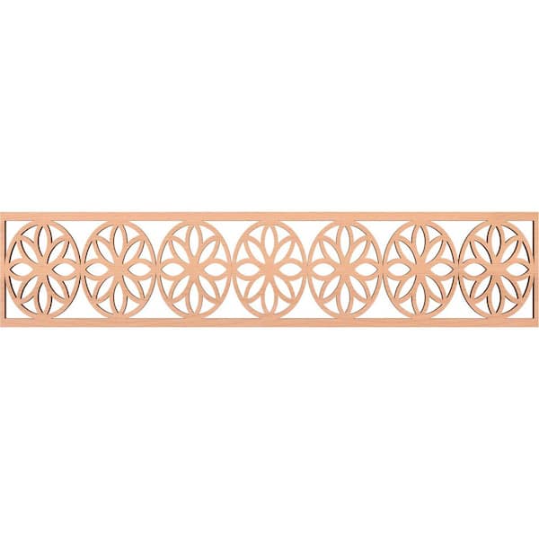 Ekena Millwork Blume Fretwork 0.375 in. D x 46.75 in. W x 10 in. L Alder Wood Panel Moulding