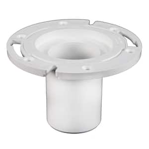 7 in. O.D. PVC Closet (Toilet) Flange with 4 in. Long Barrel and Plastic Adjustable Ring, Fits Inside 3 in. Sch. 40 Pipe