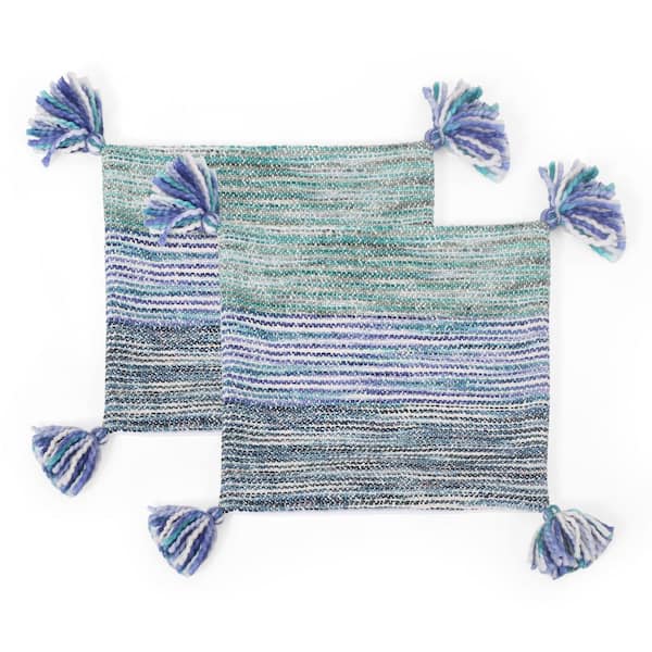 Noble House Garydon Boho Multicolor Woven 18 in. x 18 in. Pillow Cover (Set of 2)