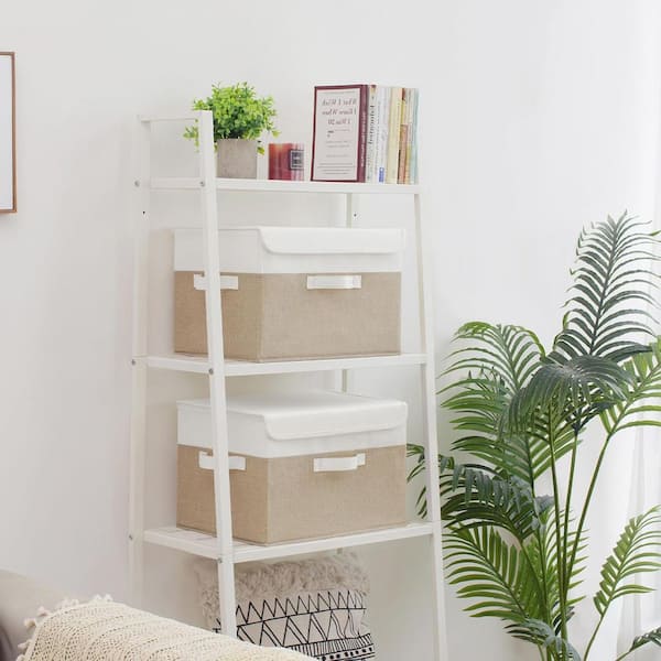 Unbranded Beige 16 in. x 10 in. Cardboard Decorative Basket Set of 2