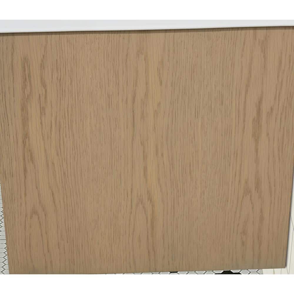 24'' Oak Floating Single Bathroom Vanity with Ceramic Sink