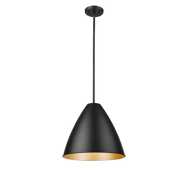 Kayman 15 inch Wide 1-Light Pendant-Matte Black
