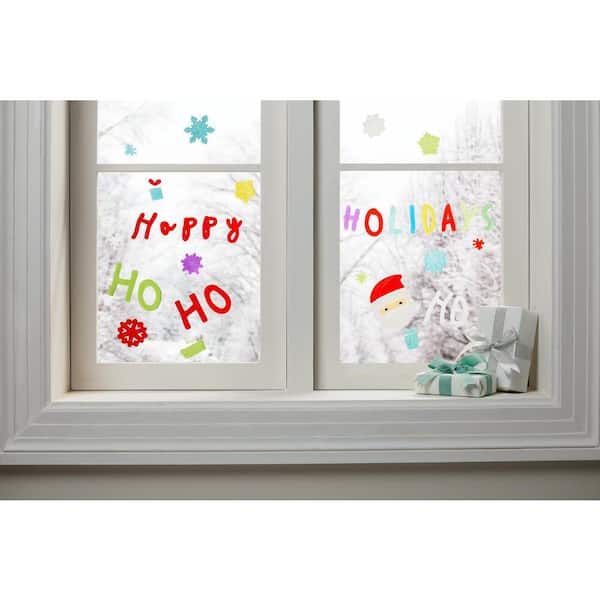 20 in x 7in Christmas Gel Clings Window Decor