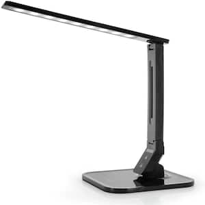 17 in. H 7-Watt Dimmable Black LED Desk Lamp