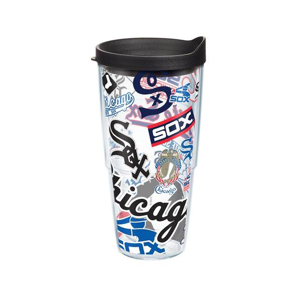 Tervis MLB Chicago Whitesox All Over 24 oz. Clear Double Walled Insulated Tumbler with Travel Lid