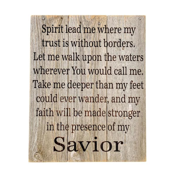 Del Hutson Designs Savior Reclaimed Wood Decorative Sign