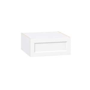 Laramie 24 in. W x 24 in. D x 10 in. H Assembled Wall Bridge Kitchen Cabinet in Painted Bright White with Lift Up Door