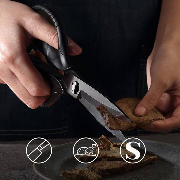 Numhew Black Titanium Plated Heavy Duty Japanese Kitchen Scissors