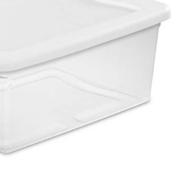 36 Pack 6 Qt. Storage Box Plastic Container Organizer Stackable Bin wi/ Lid  Shoe