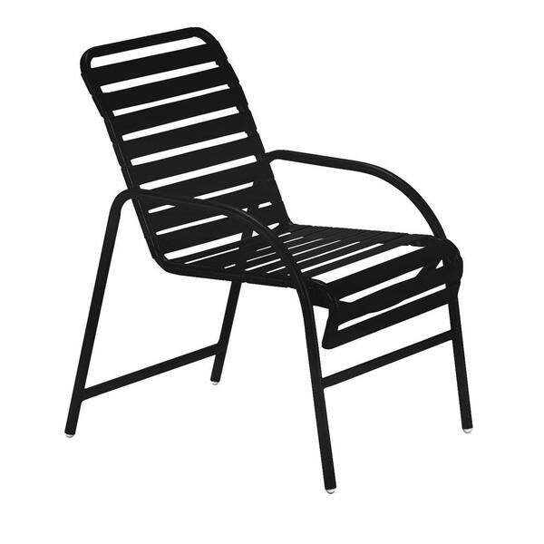 Tradewinds Milan Black Commercial Patio Game Chair (2-Pack)