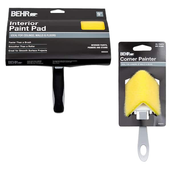 BEHR 3.5 in. Corner Painter and 9 in. Interior Paint Pad Applicator