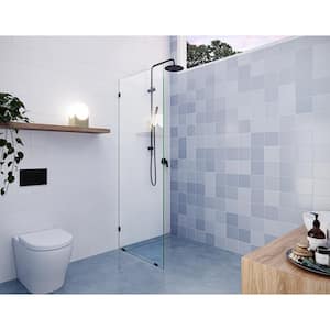 27 in. x 78 in. Frameless Fixed Single Panel Shower Door in Oil Rubbed Bronze Without Handle
