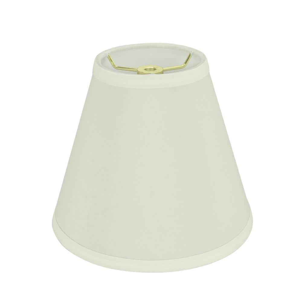 Off-White Tetoron Cotton Empire Lamp Shade, 8" Wide