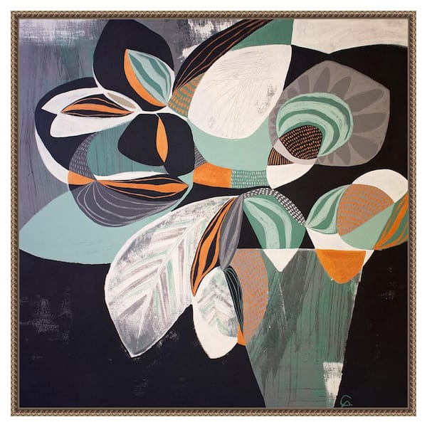 Amanti Art "May Flowers" by Gabriela Avila 1-Piece Floater Frame Giclee Abstract Canvas Art Print 30 in. x 30 in.