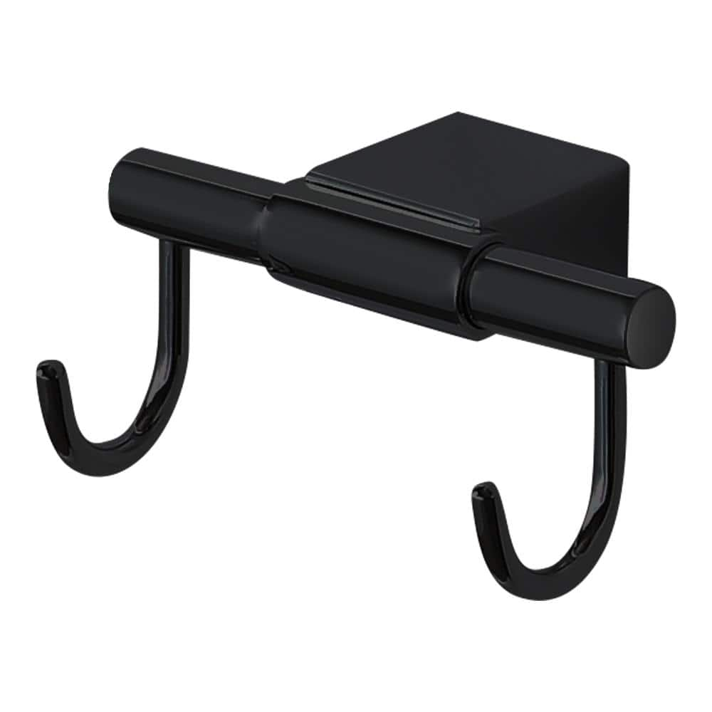 Transolid Maddox Double Robe Hook in Black MDRH-BK - The Home Depot