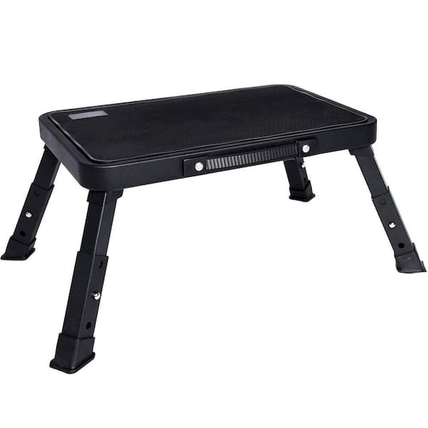 Adjustable Folding Step Stool with Anti-Slip Platform and Rubber