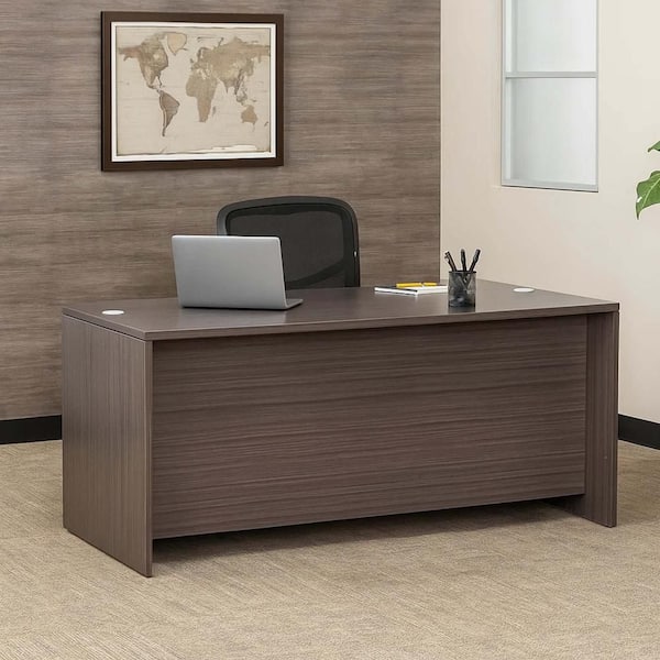 Pery 41 in. Rectangle Driftwood Smoke Gray Wood Office Desk