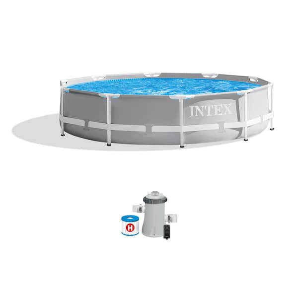 10 ft. x 30 in. Round 30 in. Metal Frame Above Ground Pool with 330 GPH Filter Pump