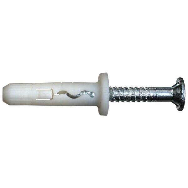 Hilti 1/4 in. x 2-1/16 in. Plastic Flat Head Phillips Impact Anchors with Carbon Steel Screw (100-Pack)