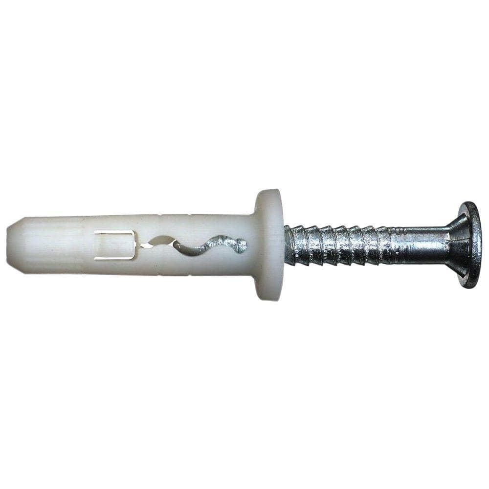 1/4 in. x 2-1/16 in. Plastic Flat Head Phillips Impact Anchors with Carbon Steel Screw (100-Pack) price history on PriceWatchPro