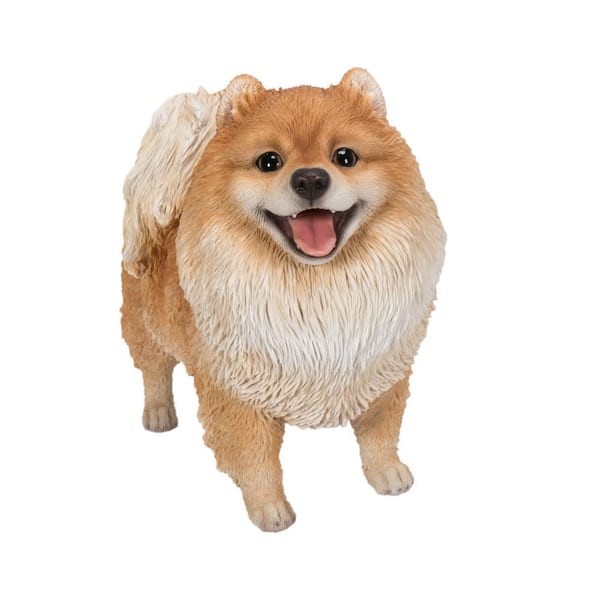 HI-LINE GIFT LTD. Pomeranian Standing- Medium Garden Statue 87668