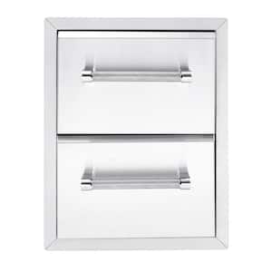 18 in. Built In Grill 2 drawer Large Cabinet