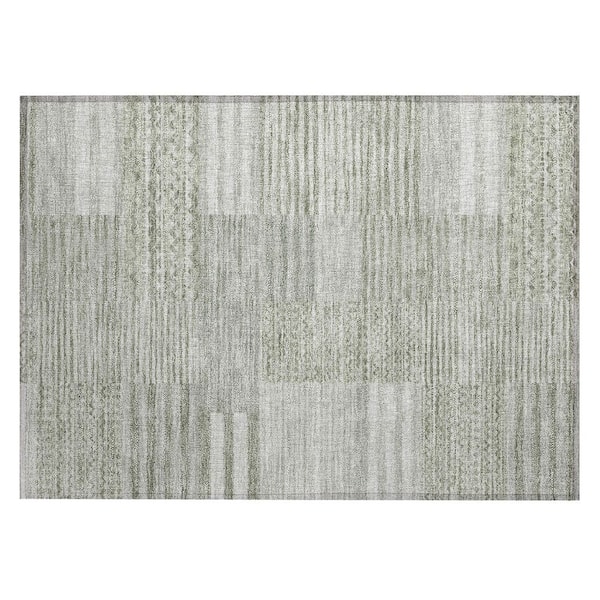Chantille Machine Washable Indoor/Outdoor Abstract ACN2749 Sage 3 ft. x 4 ft. Area Rug