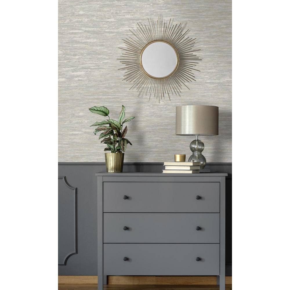 Gray Metallic Textured Non-Woven Wallpaper Roll