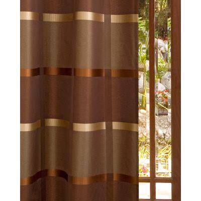 null Semi-Opaque Amore 55 in. x 96 in. Copper Rod Pocket Panel
