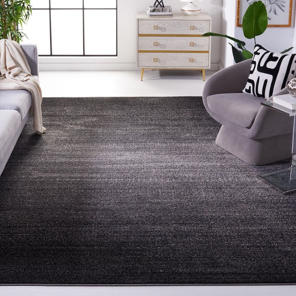 Adirondack 8 ft. x 10 ft. Dark Gray/Light Gray Solid Color Area Rug