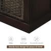 Harper & Bright Designs Espresso Entryway Storage Bench with Removable Cushion and 3-Removable Classic Fabric Basket WF193443AAB