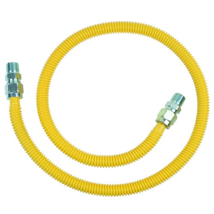 BrassCraft ProCoat 1/2 in. MIP x 1/2 in. MIP x 48 in. Stainless Steel Gas Connector 5/8 in. O.D. (106,000 BTU)