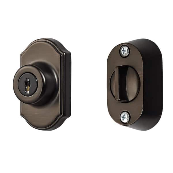 IDEAL SECURITY Keyed Deadbolt in Oil Rubbed Bronze Finish