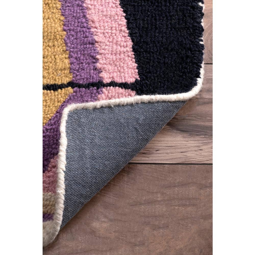 Handmade Multicolor Wool Geometric Tufted Accent Rug, 3' x 5'