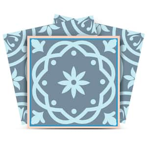 Sky Blue, White SB21 12 in. x 12 in. Vinyl Peel and Stick Tile (24-Tiles, 24 sq. ft./pack)