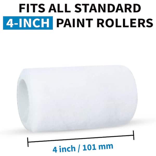 Foam Paint Roller Kit -Small Paint Tray Set with High-Density Foam Mini  Roller Refills, Roller Frame, Paint Tray, 4 Microfiber Roller Covers,  House