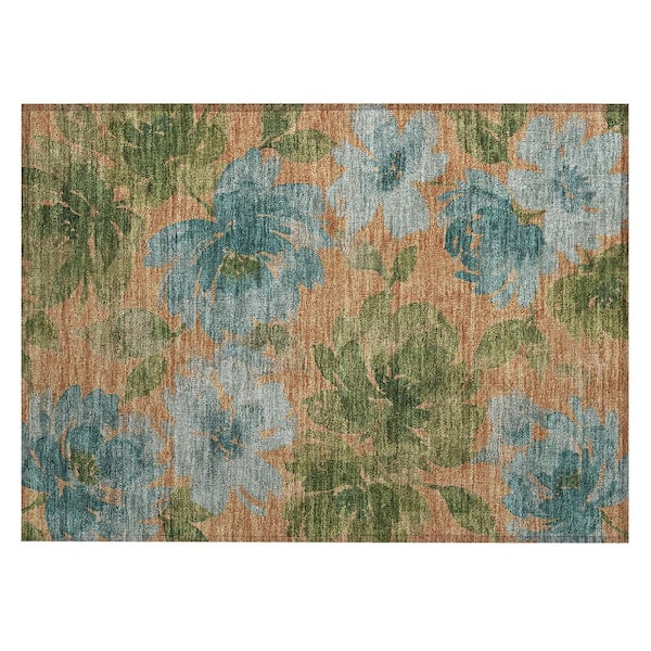Chantille Machine Washable Indoor/Outdoor Abstract ACN3014 Terracotta 3 ft. x 4 ft. Area Rug