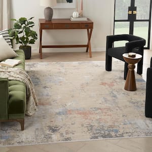 Abstract Hues Beige Grey 10 ft. x 13 ft. Abstract Contemporary Area Rug