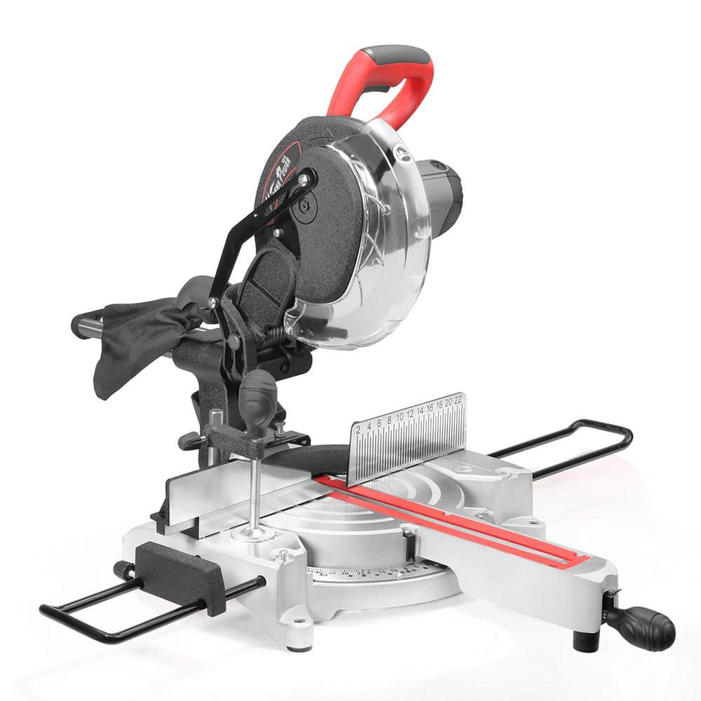 10 in. 110-Volt Corded Single Bevel Sliding Compound Power Compact Miter Saw with Beam Guide -  XtremepowerUS, 50124