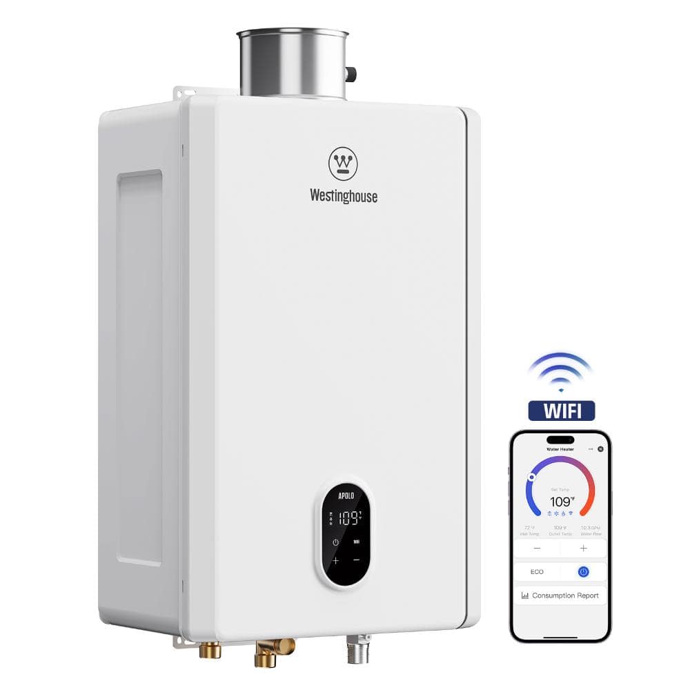 Apolo WIFI Propane Gas 199000 BTU Max 10.3 GPM Instant Hot Tankless Water Heater LPG, Indoor 120V, CSA Certified, White price history on PriceWatchPro